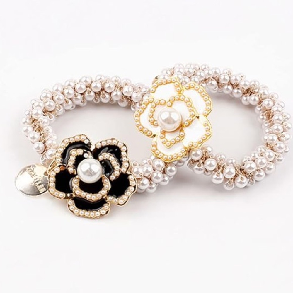 🦪Elegant Pearl Camellia🖤Flower Hairband